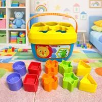 ราคา ของเล่นบล็อกหยอด ของเล่นสอนสี สอนรูปทรง Fisher Price Baby's First Blocks แท้มือสอง (41252463511)