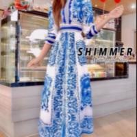 ราคา เดรสยาวพิมพ์ลาย D&G (2256928135)