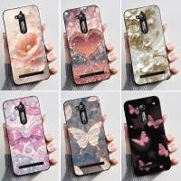 ราคา สําหรับ Asus Zenfone Go / ZB500KL เคสซิลิโคนอ่อนนุ่มฝาครอบเปลือกสีดําดอกไม้น่ารักการ์ตูนการพิมพ์เคสโทรศัพท์ (47952830807)