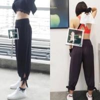 ราคา RINLIN Sport Yoga Fashion Lady Women Three Quarter Bow Tie Cropped Capris Indoor Genie กางเกงขาสามส่วน ออกกำลังกาย (592291780)