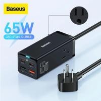 ราคา Baseus 65W & 67W GaN หัวชาร์จเร็ว ปลั๊กรางตั้งโต๊ะ PowerStrip อะแดปเตอร์ typ c Quick Charge (19384875438)
