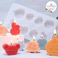 ราคา (พร้อมส่ง) แม่พิมพ์ซิลิโคน พิมพ์ซิลิโคนสามมิติ แม่พิมพ์เรซิ่น พิมพ์เทียน พิมพ์ตัวการ์ตูน 8 ช่อง (12401966973)