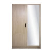ราคา good.garden29 DELICATO ตู้เสื้อผ้า 4 ฟุต 1 บานกระจก 1 บานไม้ รุ่นอแมนด้า ขนาด 119x56x179 ซม.สีบีช ยอดขายอันดับ1 (42360517643)