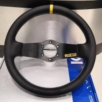 ราคา พวงมาลัยล้อลึก Sparco Leather Two Spokes (45357356563)