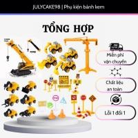 ราคา โมเดลรถก่อสร้าง รถขุด รถเครน ป้ายตกแต่ง เค้ก เค้กวันเกิด (50351160785)