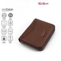 ราคา KICKERS Full Grain Cowhide RFID BLOCKING Bi-Fold Mid Flip Zip รอบกระเป๋าสตางค์ KK00-KEAYZ53911 (57457630934)