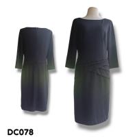 ราคา Chaps ชุดเดรสแขนยาวสีดำ เดรสนำเข้าเกรดเอ DC078 (25786049662)