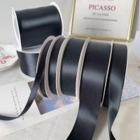 ราคา ริบบิ้นผ้าซาตินสีดำ 3-25mm สำหรับตกแต่งของขวัญ ห่อพัสดุ ทำโบว์ DIY (56904313800)