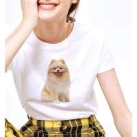 ราคา เสื้อยืดสีขาวทาสน้องหมาน้องแมว ลายปอมเมอเรเนียน (7283185121)