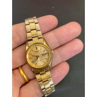 ราคา SEIKO 5 automatic เรือนทอง Lady ของแท้ มือสอง (55402102961)