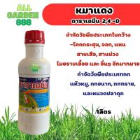 ราคา หมาแดงน้ำ ดาราเอมีน กำจัดวัชพืชใบกว้าง ยาฆ่าหญ้า ผักบุ้ง แห้วหมู กก หญ้าใบกว้าง หญ้ายาง ตราหมาแดง 2,4-D (22739432254)
