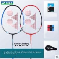 ราคา ไม้แบดมินตัน Yonex Nanoray 7000I G4-2U ออกแบบโดย Yonex Japan ชุดไม้ 2 อัน แถมกระเป๋าหิ้ว ลูกขนไก่ ด้ามจับแร็กเก็ต (51557415579)