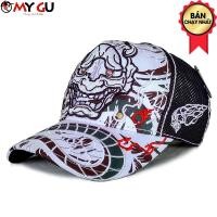 ราคา Afflicection USA Mesh Baseball Cap คุณภาพสูงส่งออกปัก Devil Oni Mask - สไตล์บุคลิกภาพ M856 (43218820673)