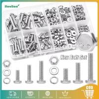 ราคา 320 ชิ้น/เซ็ตสแตนเลส 304 แหวนเครื่องซักผ้า Nut Bolt ชุดรอบ Hex M2 M3 M4 M5 Hex หัวซ็อกเก็ตสกรู Nut Anti-Rust 304 สแตนเลส M2 M3 M4 แบนหัว Hex ซ็อกเก็ตสกรู Nut Kit (45100810674)