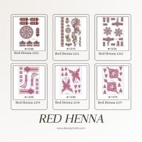 ราคา สติ๊กเกอร์ HENNA สีแดง TEMPORARY TOOTOO STOK (47757046379)