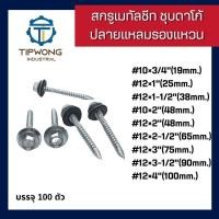ราคา สกรูสองชั้น เมทัลชีท ปลายแหลม ชุบดาโก้ (รองแหวนสังกะสี)100ตัว (24863523454)