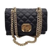 ราคา กระเป๋าหนังเทียม Aldo Menifee Black Quilted Crossbody HandBag with Double Gold Chain Strap ❤️สินค้ามือสองแบรนด์แท้ (24165480289)