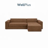 ราคา WellPlus โซฟาผ้าปรับนอน L-shape โซฟาปรับนอน 3 ที่นั่ง รุ่น ปรับขนาดได้ นอนสบาย แถมฟรีหมอน 3 ใบ (28601789658)