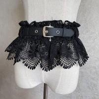 ราคา สายรัดเอวผ้าลูกไม้กว้าง ยางยืดเอวกระชับสัดส่วน สายรัดเอวตกแต่งเสื้อเชิ้ต (54253971729)