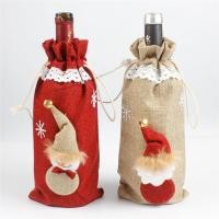 ราคา Xmas Snowman Pattern Lovely Champagne Wine Bottle Cover Christmas Decoration fvOS (12920779494)