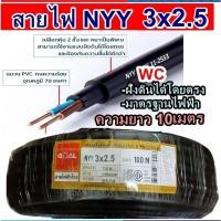 ราคา GOAL สายไฟฝั่งดิน ฝังดินโดยตรง NYY 3x 2.5 ตัดแบ่งยาว10เมตร เบอร์2.5 มาตรฐานการไฟฟ้า ป้องกันความชี่น สายไฟกันน้ำ (25769259589)