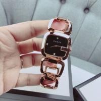 ราคา GUCCI G-Series Medium Black Diamond Dial Rose Gold-Tone Ladies Watch (2319455372)