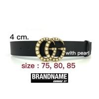 ราคา New Gucci belt with pearl size 4cm (5650191266)