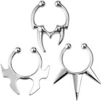 ราคา ชุดสแตนเลสจมูกปลอม 3 ชิ้น สำหรับ Septum และ Spike Bucktooth ไม่ต้องเจาะ พร้อมคลิปHoops สำหรับทั้งผู้หญิงและผู้ชาย (57307389039)