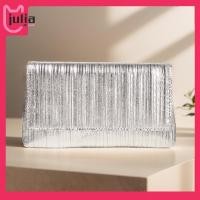 ราคา [Julia1.th] Women Evening Bag Flap Metallic PU Clutch Purse Shiny Wedding Party กระเป๋าเจ้าสาว (28966750112)