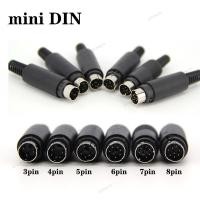ราคา Mini DIN ปลั๊กชาย 3/4/5/6/7/8 PIN แชสซีสาย Mount D Connector ซ็อกเก็ต 3-8Pin ลวดเชื่อม S Terminal Mini PS2 ชาย 22TH1 (52259659109)