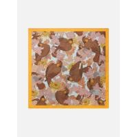 ราคา Cockatoo & Kiku Silk Twill Printed Scarf - Orange (52950777502)
