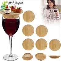 ราคา DUCQIHOGAN 1/2/4/6/10 ชิ้น Charcuterie Board Toppers, ไม้ Leakproof แก้วไวน์ Charcuterie Topper, Handmade ทําความสะอาดง่าย Charcuterie ไวน์ Toppers Board (47558796926)