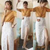ราคา BEMING.BKK - กระโปรงยาวผ่าข้าง รุ่น BemingCollection2 LA ROSE' (ใส่ครั้งเดียว) (28902068750)