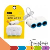 ราคา จัดส่งด่วน Hoco C1 Car charger dual USB triple lighter charging adapter ที่ขยายช่อง 3 ช่อง พร้อม USB 2 port (27827769305)