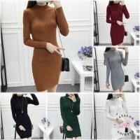 ราคา ชุดเดรสไหมพรมแขนยาวคอเต่า ทรงเข้ารูป ผ้ายืดได้เยอะ (4700908777)