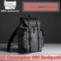 ราคา Shopee ถูกที่สุดถุงของแท้Louis Vuitton Christopher MM Backpack กระเป๋าสะพายคู่สำหรับผู้ชาย (27768336992)