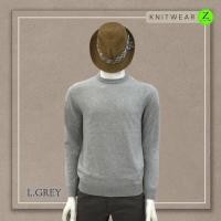 ราคา Knitwear Zasum sweatshirt แขนยาวคอกลมสีพื้น เทาอ่อน ถักทอด้วย Cotton100% ผ้านุ่มใส่สบาย ระบายอากาศ (14643643028)
