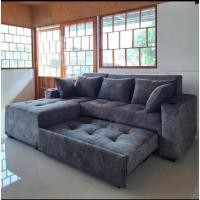 ราคา โซฟาปรับนอนดึงนอน ขนาด 2.30*160 เมตร มีที่วางแก้ว2ใบ แถมหมอน 3ใบ เลือกสีได้ (44019430657)