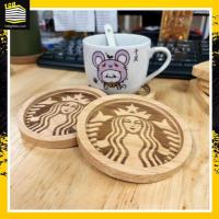 ราคา จานรองแก้วไม้ยางพารา พร้อมโลโก้สตาบัคStarbucks แผ่นรองแก้ว ทีรองแก้ว มีเก็บเงินปลายทาง พร้อมจัดส่ง (41818332077)
