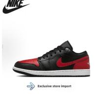 ราคา Jordan Air Jordan 1 Low "Bred" Low cut Black and Red (28639952385)