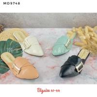 ราคา สลิปเปอร์เปิดส้น หัวแหลมเข็มขัด ไซส์ใหญ่ 41-44 (9368573864)