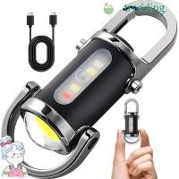 ราคา TREDDING491 ไฟฉายพวงกุญแจ ไฟฉาย LED สว่างเป็นพิเศษแบบพกพาพร้อมไฟสีแดงและสีฟ้าไฟทํางานแบบชาร์จไฟขนาดเล็ก USB ค้นหาเดินป่า (26634779420)
