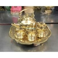 ราคา ชุดกาน้ำชา ทองเหลืองพร้อมถ้วยน้ำชา 4 ใบ (13832567831)