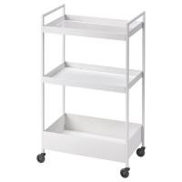 ราคา IKEA รถเข็นอิเกีย NISSAFORS นิสซาฟอช รถเข็น, ขาว,ดำ, 50.5x30x83 ซม. (47405431423)