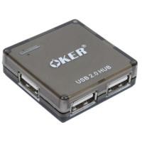 ราคา OKER HUB USB 2.0 4 Port H-801 with Adapter (Black)#253 (520792714)