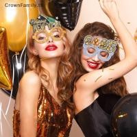 ราคา [CrownFamily] 2026 ปีใหม่แว่นตาสีดําทองวันส่งท้ายปีเก่าธีมปาร์ตี้ตกแต่งกรอบแว่นตาของขวัญคริสต์มาส [TH] (55804640553)