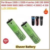 ราคา คุณภาพสูง 2PCS แบตเตอรี่ 1.2V 1000mAh สําหรับ Braun 150S-1 320S-4 series 380S-4 390CC-4 350CC-4 140 150 3000 4000 5000 5685 เครื่องโกนหนวด (40780683915)