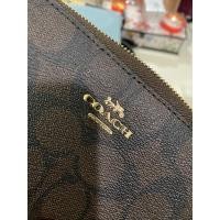 ราคา กระเป๋าตังค์ coach ซิปรอบสีน้ำตาลเข้ม (19052168594)