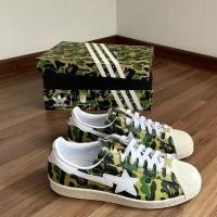 ราคา A BATHING APE BAPE x Adidas originals Superstar Green Camo Anti-Slip Wear-Resistant Low-Top ผ้าใบผู (24804500312)