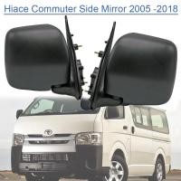 ราคา กระจกข้าง HiAce Commuter ทรงตั้ง กระจกมองข้างรถยนต์ โตโยต้า คอมมูเตอร์ ครอบกระจกมองข้าง For Toyota HIACE COMMUTER 2004-2018 (28413970693)